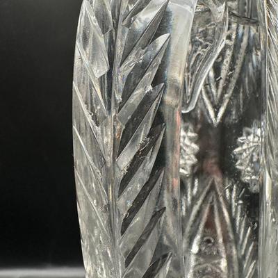 Brilliant Cut-Glass Pitcher and Cup (See Details)