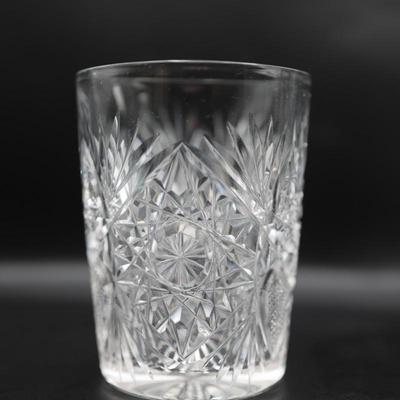Brilliant Cut-Glass Pitcher and Cup (See Details)