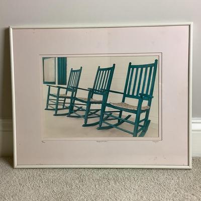 UBL561 Limited Edition Hand colored Photograph “Restful Rockers” by Marilyn Schaffer