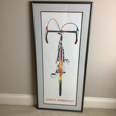 UBL566 Rainbow Bicycle Lithograph by John D. Wibberley