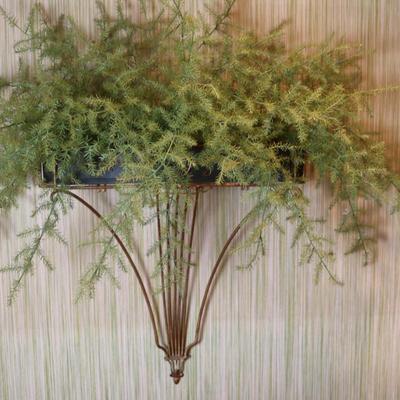 Wall Hanging Plant Holder with Faux Plant