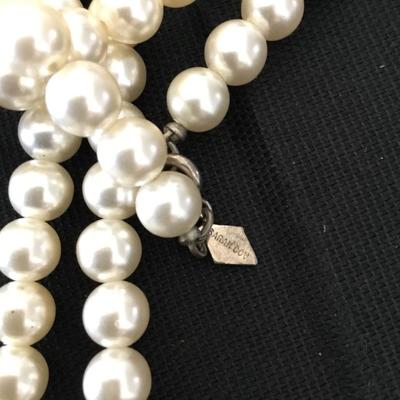 Vintage Sarah Coventry, extra long, faux, pearl flapper style necklace