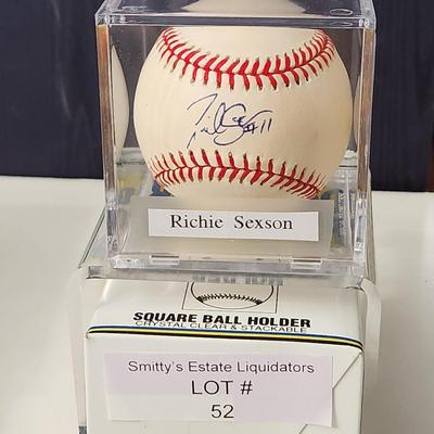Richie Sexson #11 Brewers OMLB Signed Autographed Baseball In Collectors Case