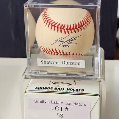 Shawon Dunston OMLB Signed Autographed Baseball In Collectors Case