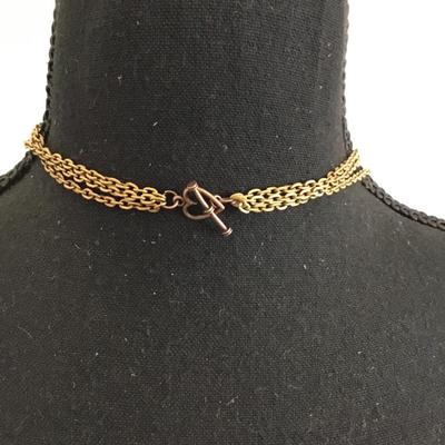 Beautiful Faux pearl layered elegant necklace with heart toggle clasp