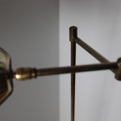 Brass Clam Adjustable Floor Lamp (See Details)