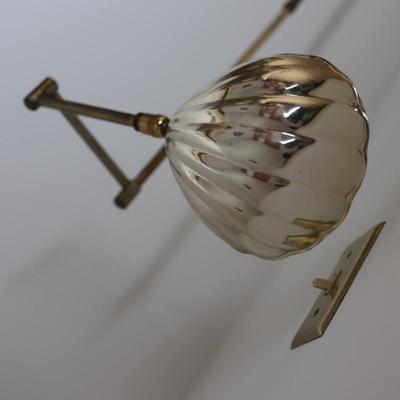 Brass Clam Adjustable Floor Lamp (See Details)