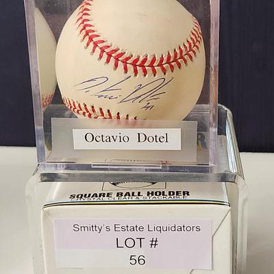 Octavio Dotel OMLB Signed Autographed Baseball In Collectors Case