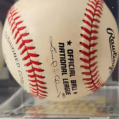 Roosevelt Brown OMLB Signed Autographed Baseball In Collectors Case