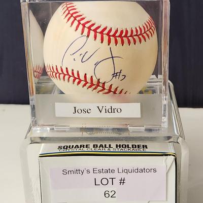 Jose Vidro OMLB Signed Autographed Baseball In Collectors Case