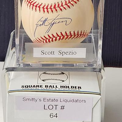Scott Spezio OMLB Signed Autographed Baseball In Collectors Case