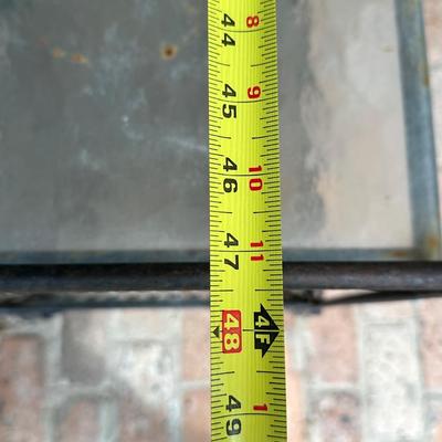 Iron and Glass Rolling Cart (See Details)