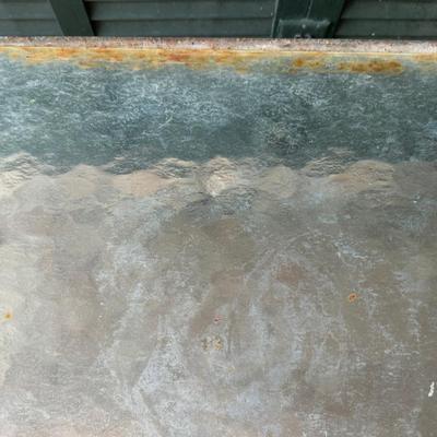 Iron and Glass Rolling Cart (See Details)