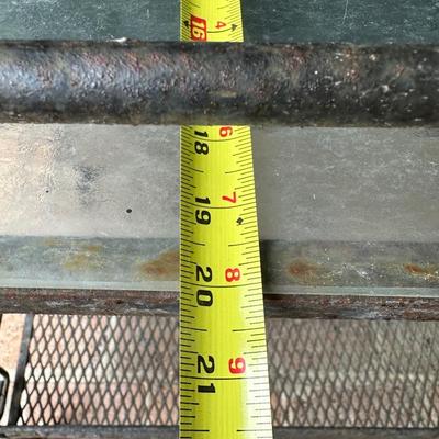 Iron and Glass Rolling Cart (See Details)