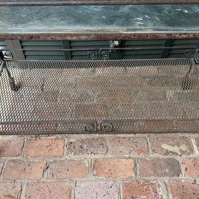 Iron and Glass Rolling Cart (See Details)