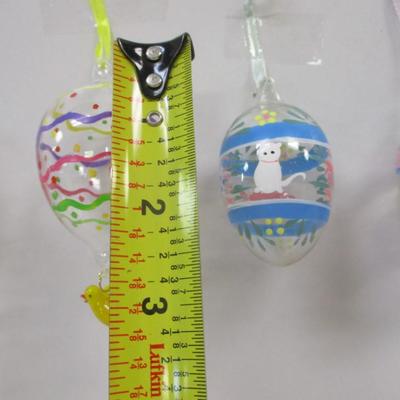Glass Easter/Spring Ornaments Ladybugs Flowers Duck Mouse Cat