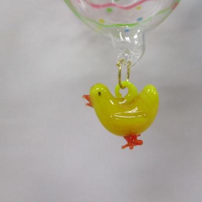 Glass Easter/Spring Ornaments Ladybugs Flowers Duck Mouse Cat