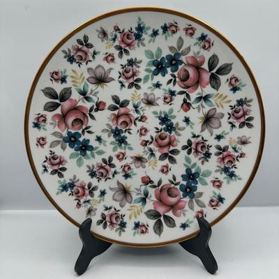 JWK Josef Kuba Porcelain Factory Works Huge Vienna Style Rose Charger W. Germany