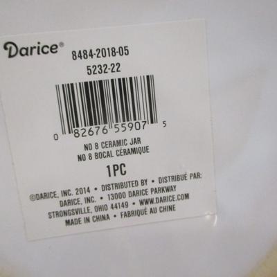 3 - Darcie Ceramic Clay Crock Double Handle White Decorative 8"