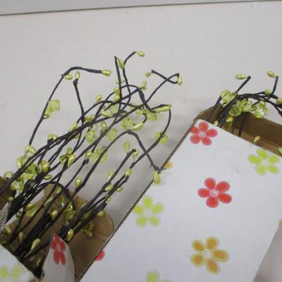 5 - Lighted Artificial Blossom Trees Various Colors