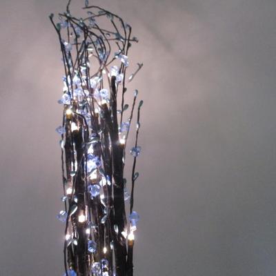5 - Lighted Artificial Blossom Trees Various Colors