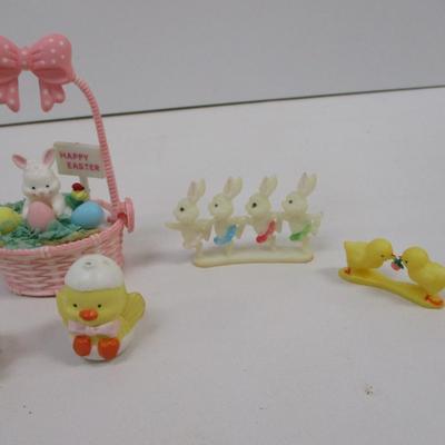 Vintage Easter Decorations Bunnies Dancing Made In Hong Kong