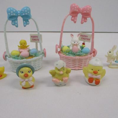 Vintage Easter Decorations Bunnies Dancing Made In Hong Kong