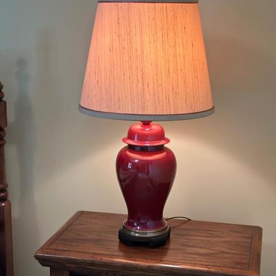 Frederick Cooper Oxblood Red Table Lamp with Shade