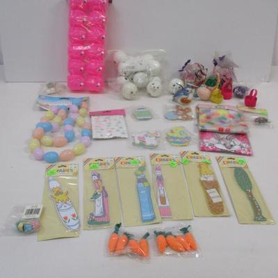 Easter Decorations Egg Garland Wood Craft Bunny Heads & Frank's Pencils Lot 2