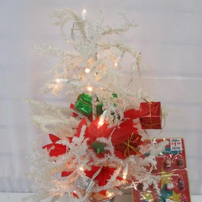 Assortment Of Christmas Decor Ornaments Lighted Table Top Christmas Tree Lot 5