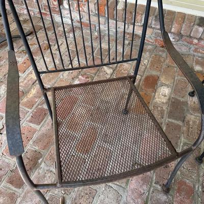 Wrought Iron Table and Chairs (See Details)
