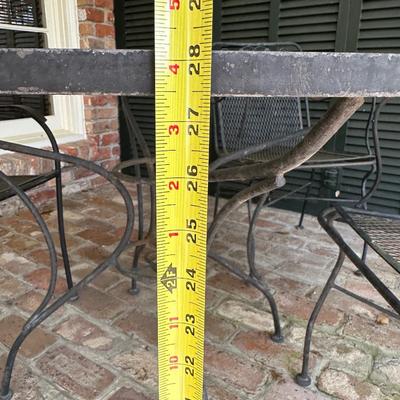 Wrought Iron Table and Chairs (See Details)
