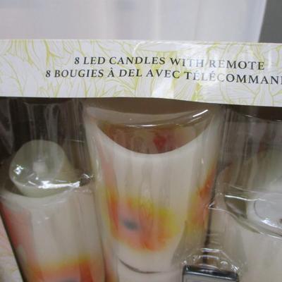 Crafting Decor LED Candles Egg Shaped Glass Candles Colonial Tin Punch Kit Lot 6