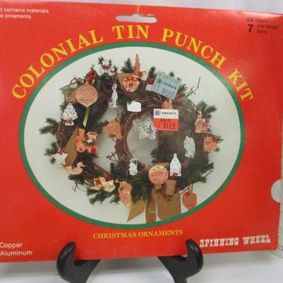 Crafting Decor LED Candles Egg Shaped Glass Candles Colonial Tin Punch Kit Lot 6