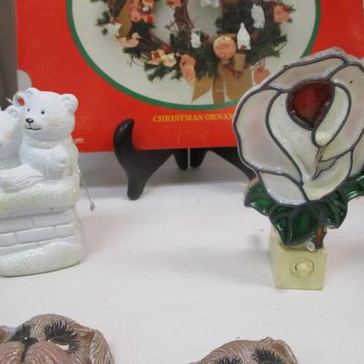 Crafting Decor LED Candles Egg Shaped Glass Candles Colonial Tin Punch Kit Lot 6
