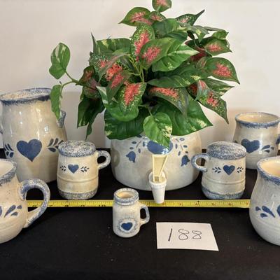 Vintage Blue Heart Pottery