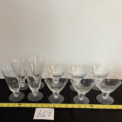 Vintage Etched Glassware