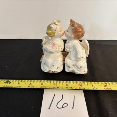Vintage Kissing Angel Figures