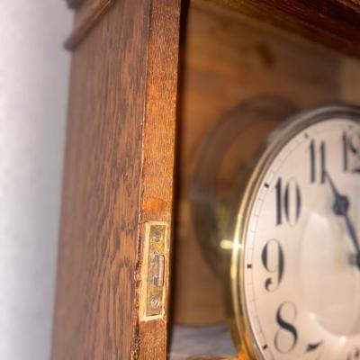 ANTIQUE GRANDFATHER PENDULUM CHIMING CLOCK THAT WORKS!