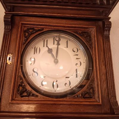 ANTIQUE GRANDFATHER PENDULUM CHIMING CLOCK THAT WORKS!