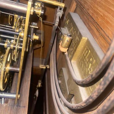 ANTIQUE GRANDFATHER PENDULUM CHIMING CLOCK THAT WORKS!