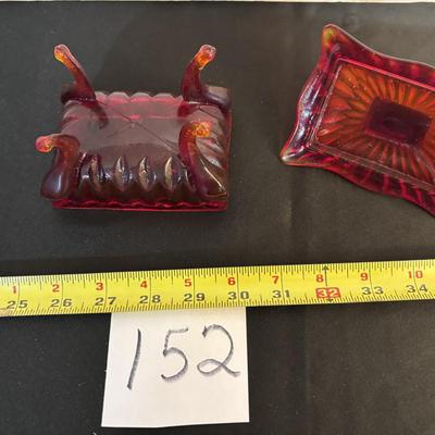 Vintage Ruby Red Candy Dish