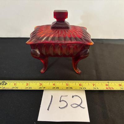 Vintage Ruby Red Candy Dish