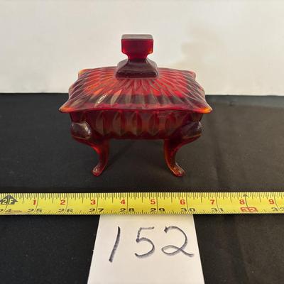 Vintage Ruby Red Candy Dish