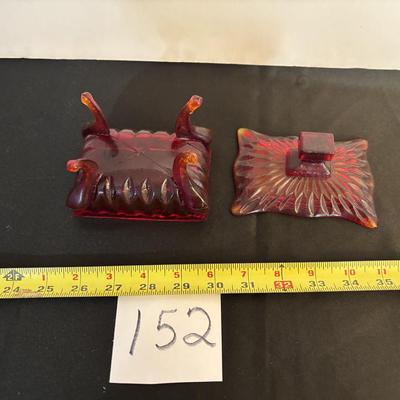 Vintage Ruby Red Candy Dish