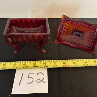 Vintage Ruby Red Candy Dish