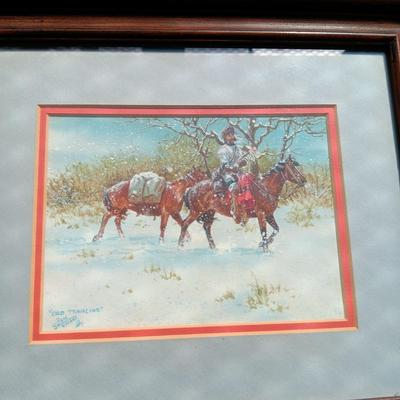 ORIGINAL WATERCOLOR "COLD TRAVELING" BY RAN STEWART