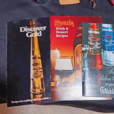 PORTABLE BAR, DRINK RECIPE PAMPHLETS AND MORE