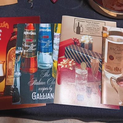 PORTABLE BAR, DRINK RECIPE PAMPHLETS AND MORE