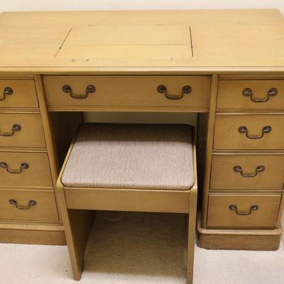 Seven Drawer Pfaff Sewing Desk with Original Seat